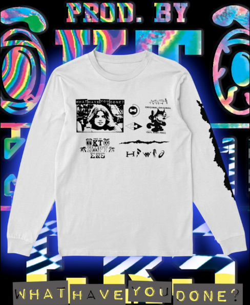 white W.H.U.D. longsleeve