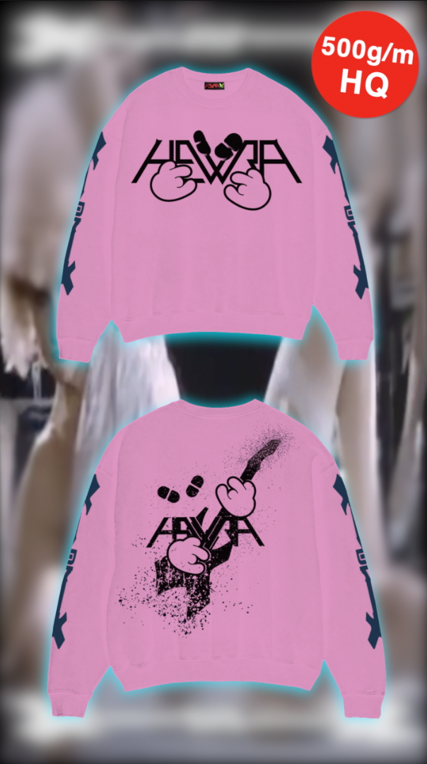 🎸 oversize salmon crewneck