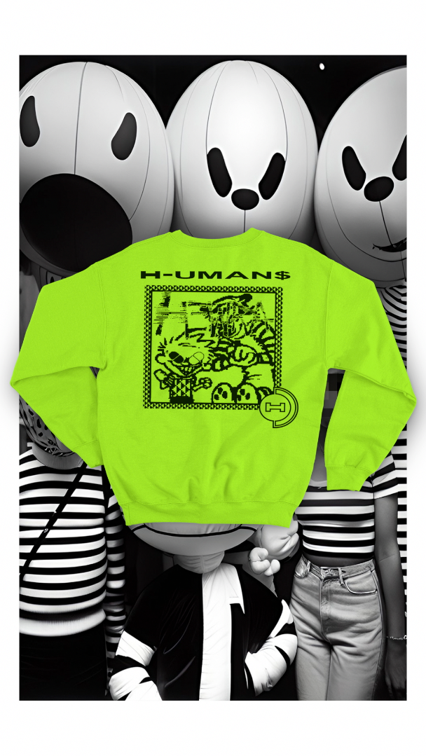 light green crewneck HUMAN-$